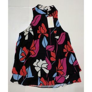 Alli Shirt Blouse S Flower Floral Blooms Print